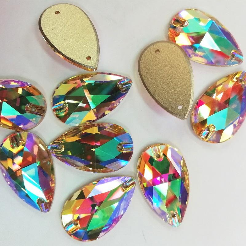 New arrival shapes of sewing ab crystal color beads for jewelry making