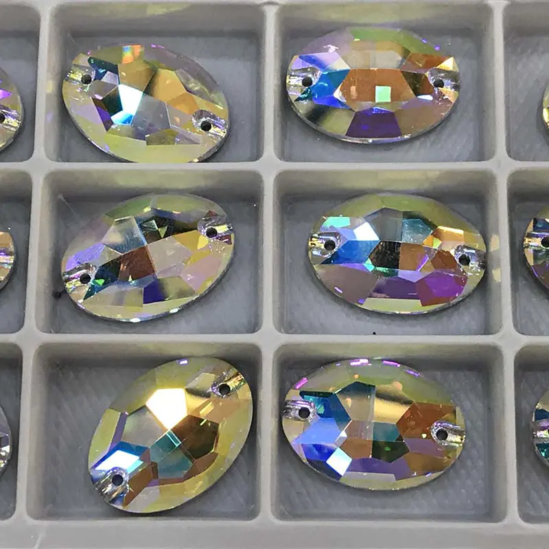 JP STRASS flat back sew on crystal glass beads teardrop/oval/square/triangle for jewelry