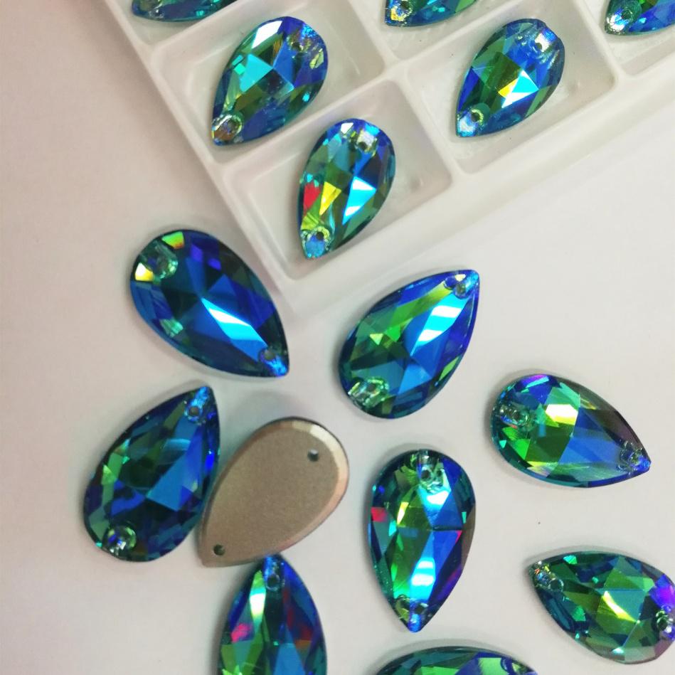Jpstrass-Jp Rhinestones Shiny Color teardrop sew On crystal glass-1
