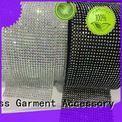 Jpstrass fancy rhinestone mesh ribbon wholesale for clothes