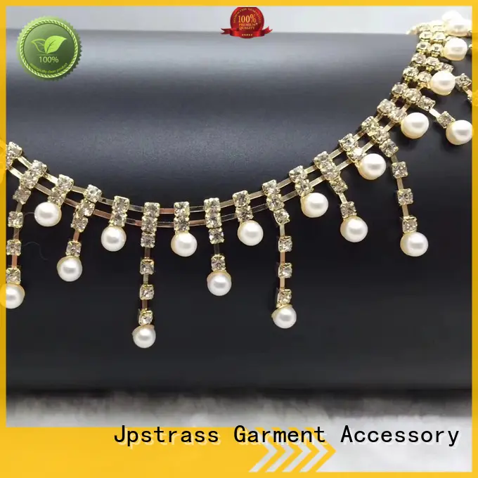 Jpstrass most gold rhinestone ribbon series for dress