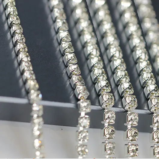 Custom crystal cup chain rhinestone trimming for clothing decoration wholesale supplier