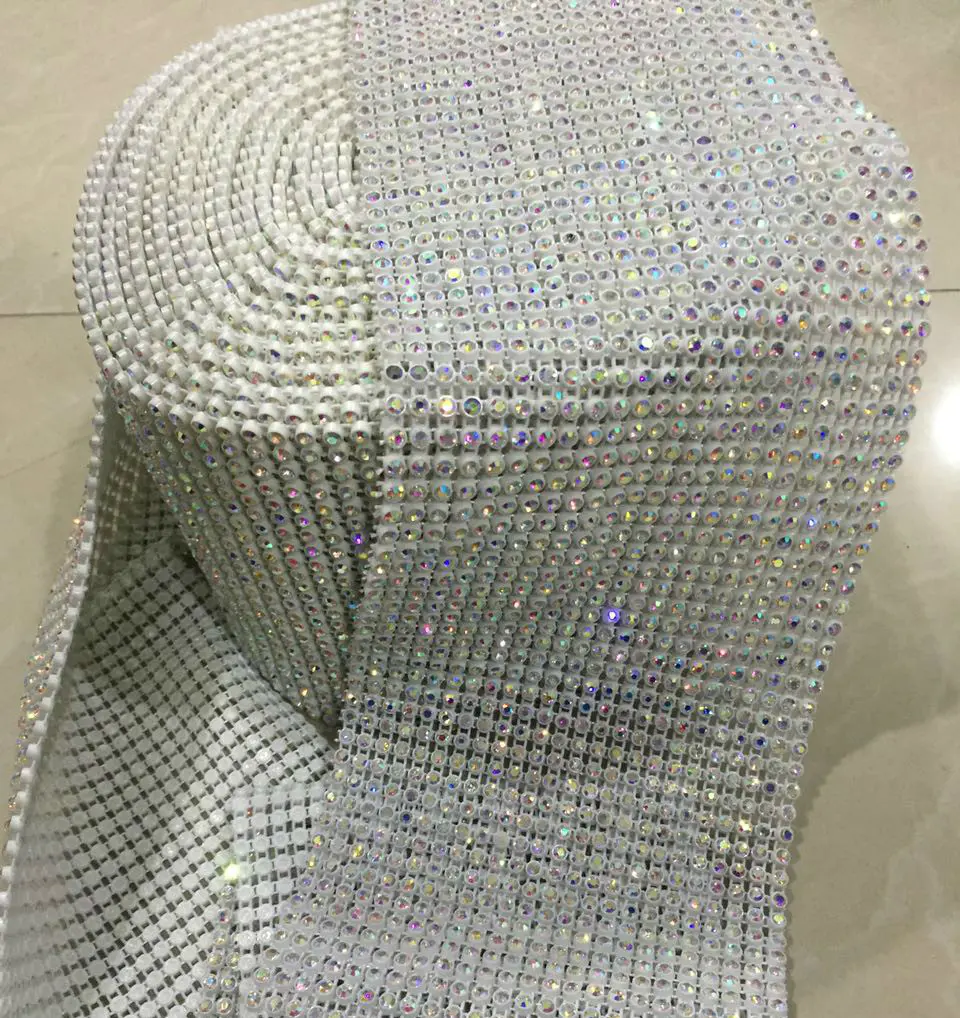 elastic banding with rhinestone trimming wholesale supplier 18 rows and 24 rows  with ab crystal