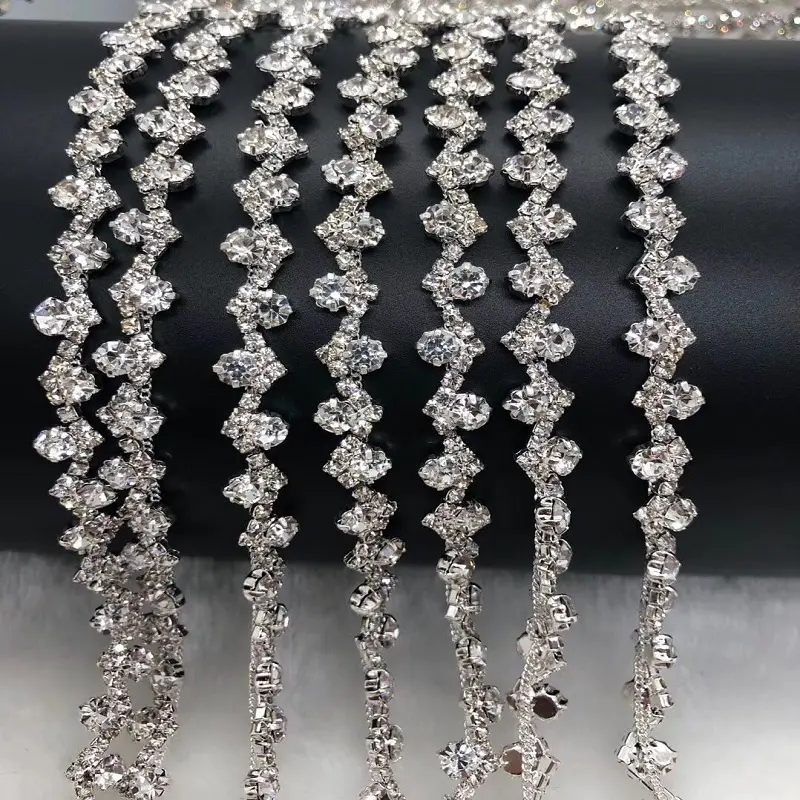 fancy diamond trim with metal setting superior quality for ornaments wholesale supplier