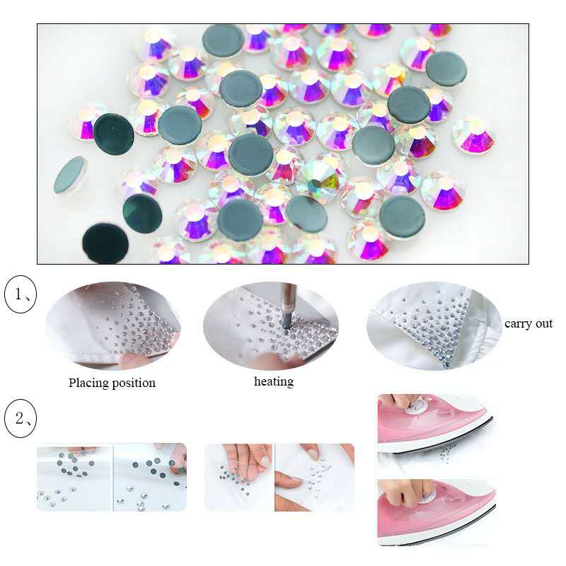 superior cutting hot fix crystals with good quality rhinestone from ss6 to ss30