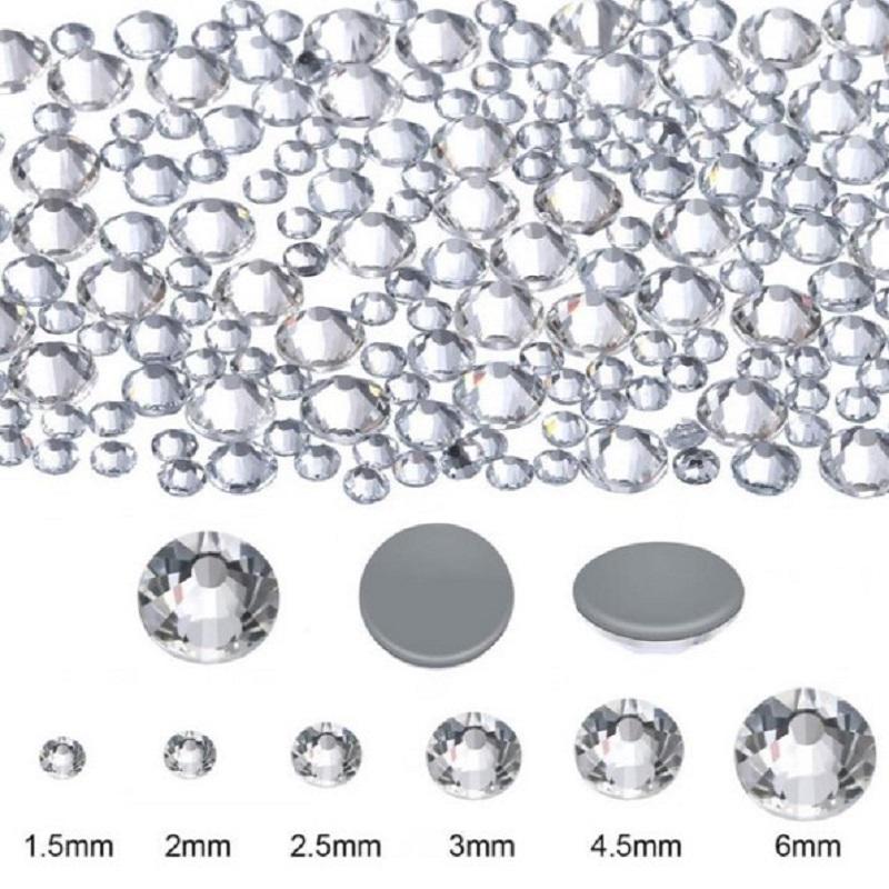 superior cutting hot fix crystals with good quality rhinestone from ss6 to ss30