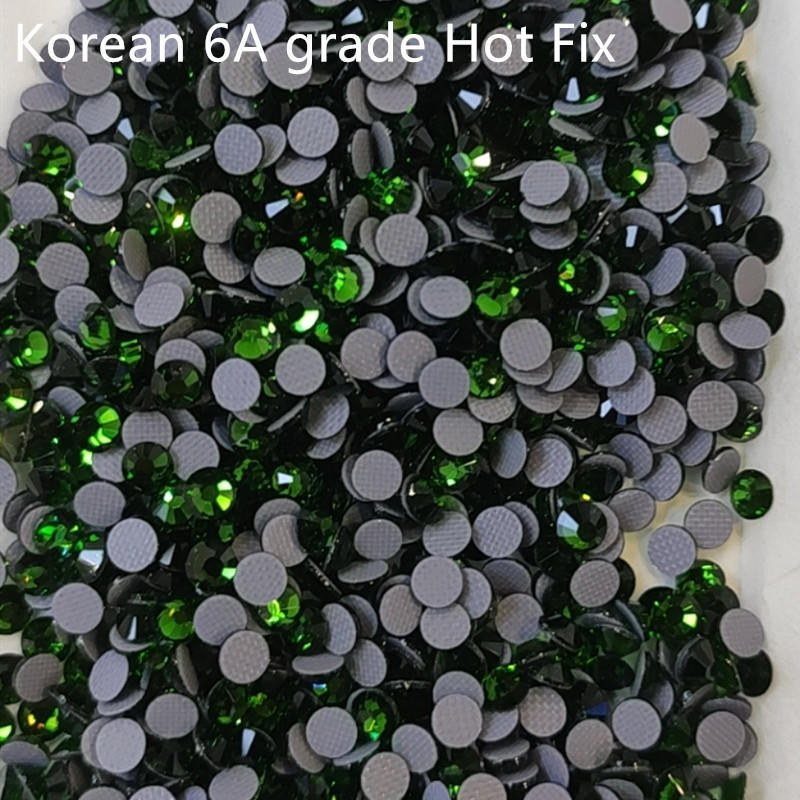 6A Korean grade 16 cutting shiny hot fix rhinestone loose flat back wholesale supplier
