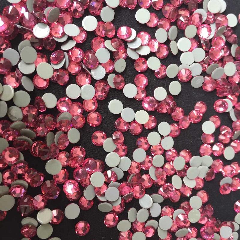 Shiny Low Lead Quality Rhinestones Rose Color Pass SGS Test Loose Flat Back Crystal From SS6 TO SS40