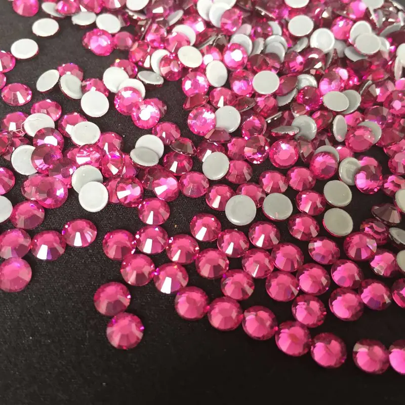 Shiny Low Lead Quality Rhinestones Rose Color Pass SGS Test Loose Flat Back Crystal From SS6 TO SS40