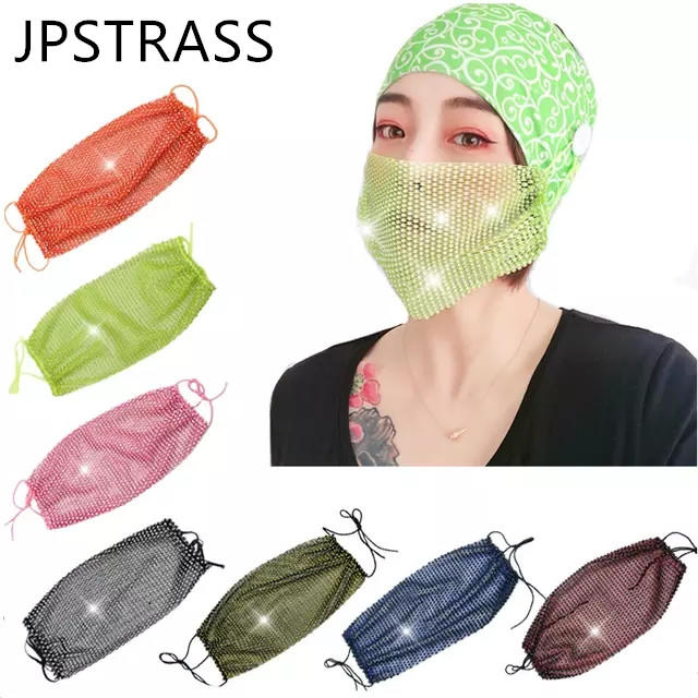 Embellishment plastic face mask trimming colorful women veils sexy party mask