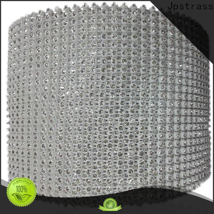fancy rhinestone mesh sheet white factory for clothes