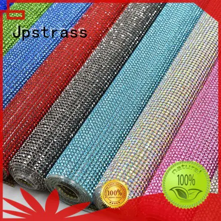 Jpstrass metal rhinestone mesh ribbon customization for party
