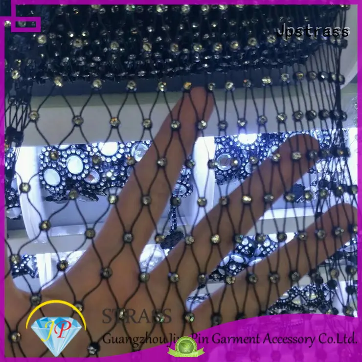 Jpstrass fancy diamond mesh wrap manufacturer for party