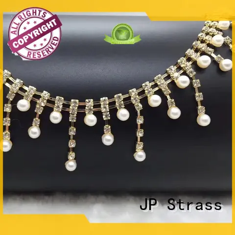 Jpstrass quality rhinestone trim quality for dress