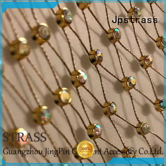 Jpstrass wholesale rhinestone mesh roll customization for ballroom