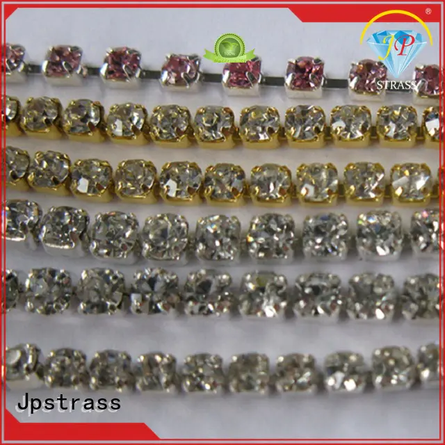 Jpstrass sheet 6mm rhinestone chain sale for clothes