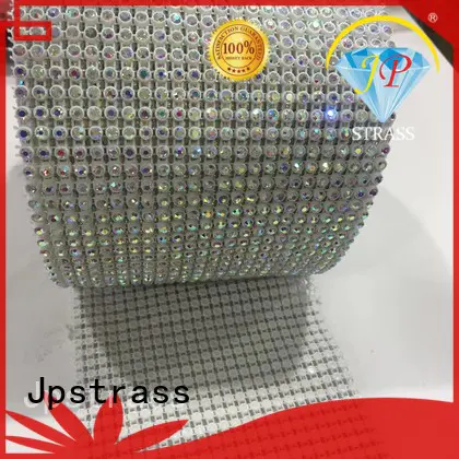 Jpstrass crystal gold rhinestone ribbon factory price for clothes
